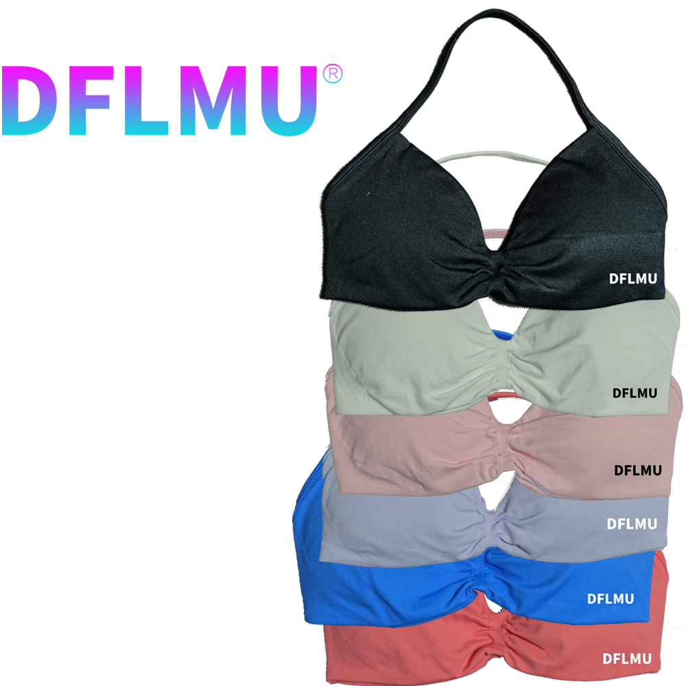 Aquatic Gym - DFLMU Women Halter Sports Bra Push