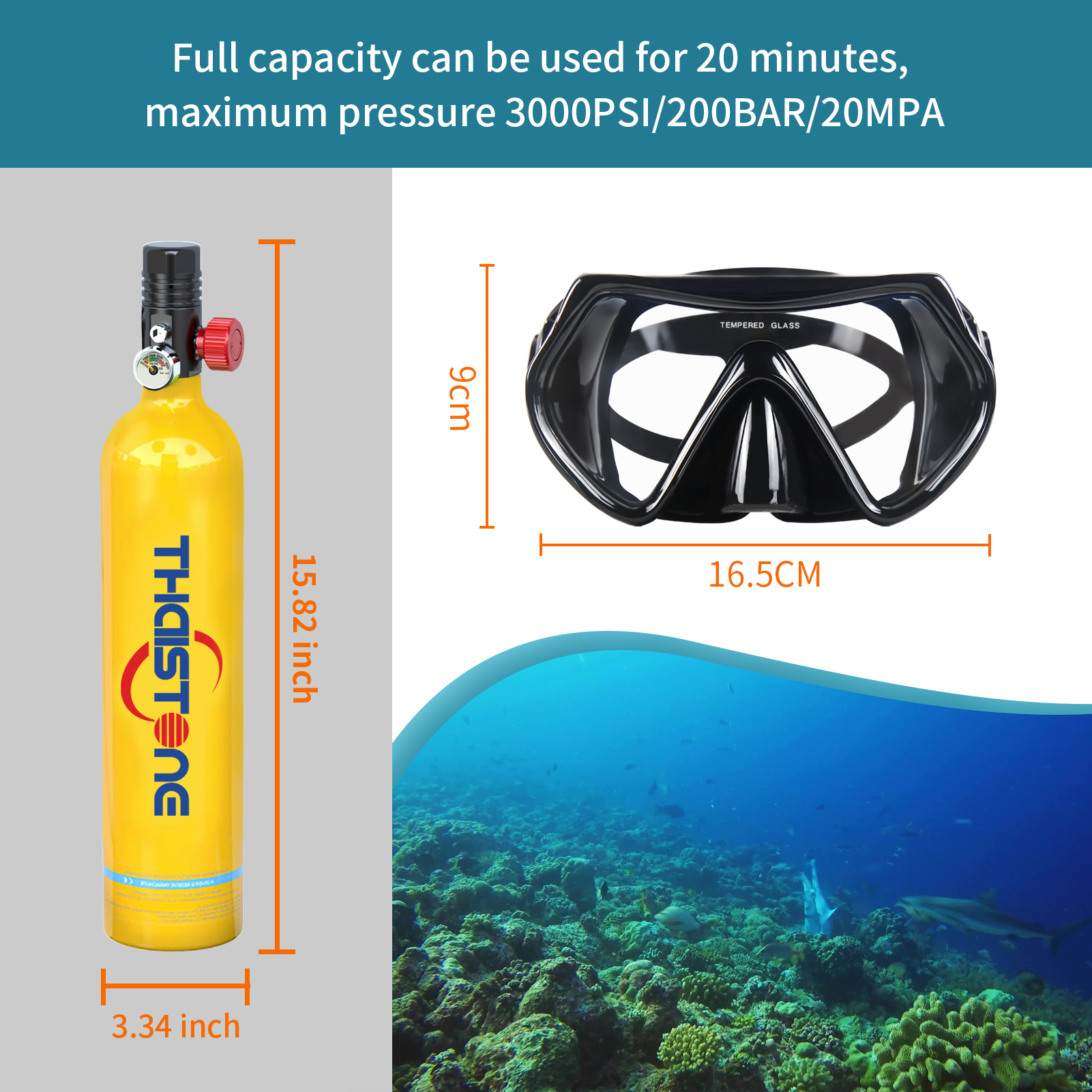THAISTONE-1L Portable Scuba Di – обзор и цена Aquatic Diving