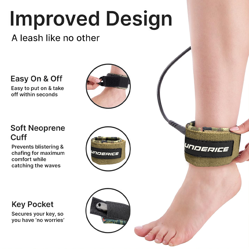 UICE SUP Board Leash Surf Padd – обзор и цена Surfboard Leash Ankle