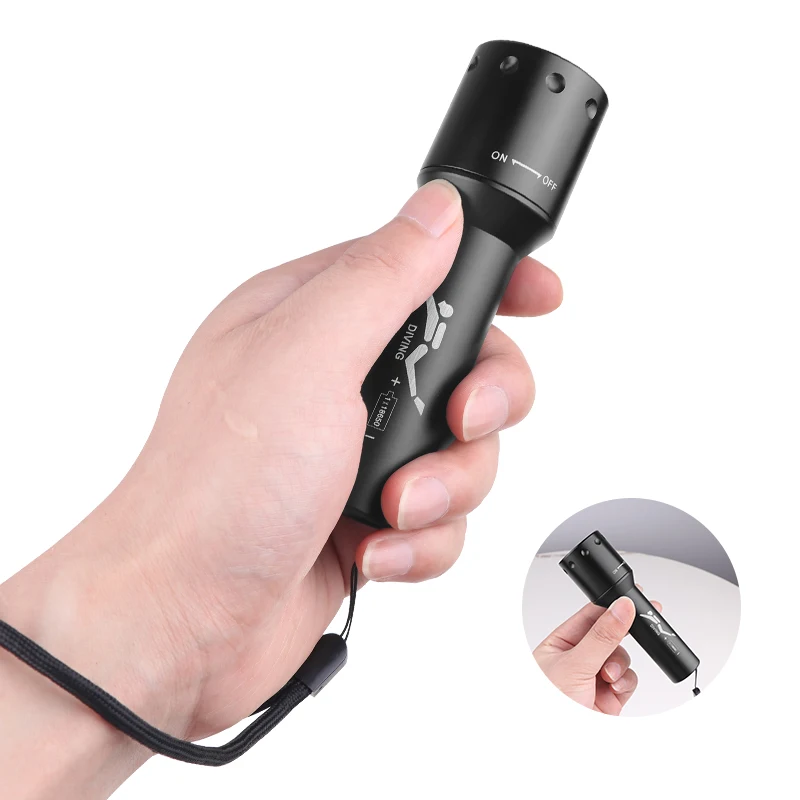 New T6 LED Diving Torch Long-R – обзор и цена Aquatic Diving