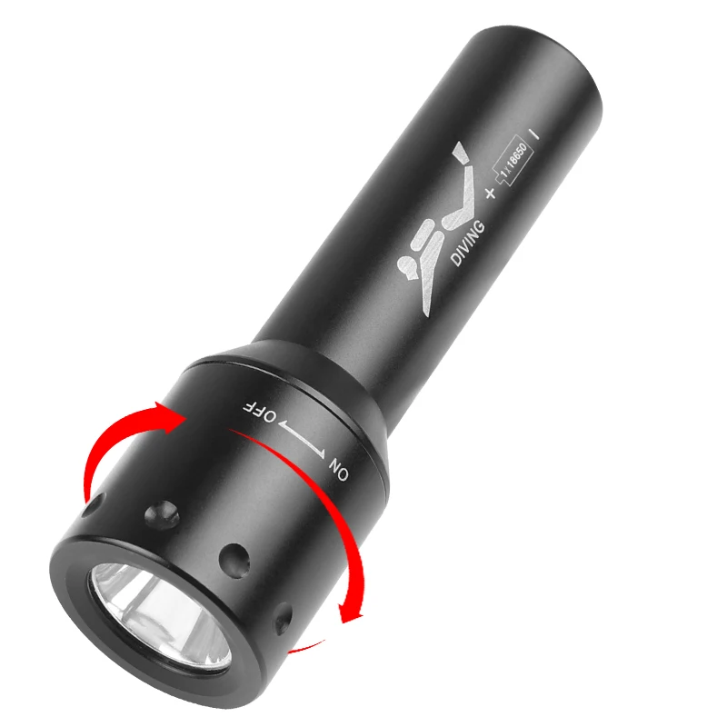 New T6 LED Diving Torch Long-R – обзор и цена Aquatic Diving